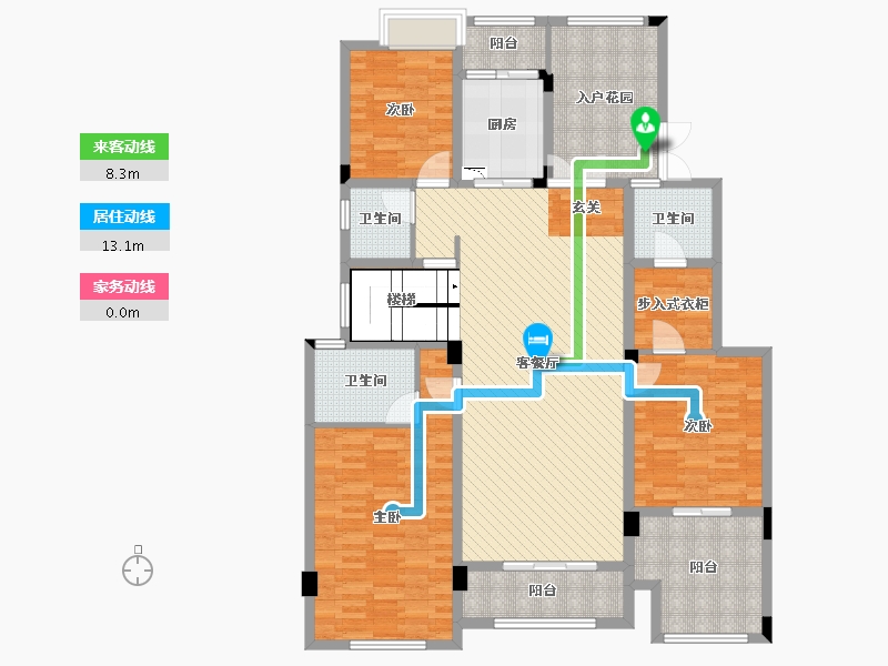 江西省-宜春市-天域蓝湾-145.34-户型库-动静线