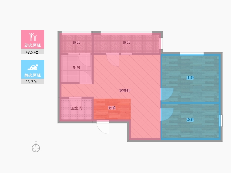 北京-北京市-北洼路25号院-59.67-户型库-动静分区