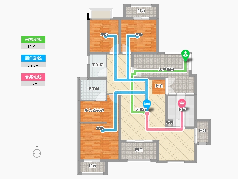 重庆-重庆市-江润嘉悦湾-123.04-户型库-动静线