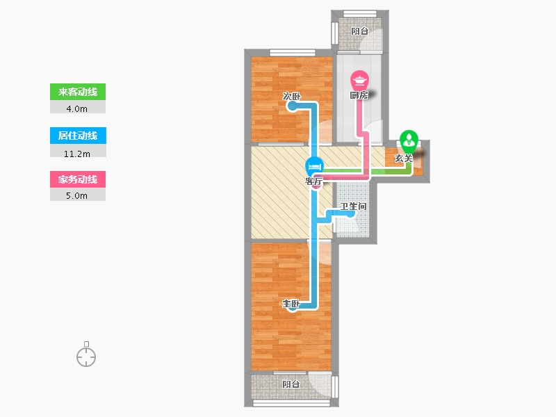 山东省-青岛市-天慧苑-3号楼-45.37-户型库-动静线