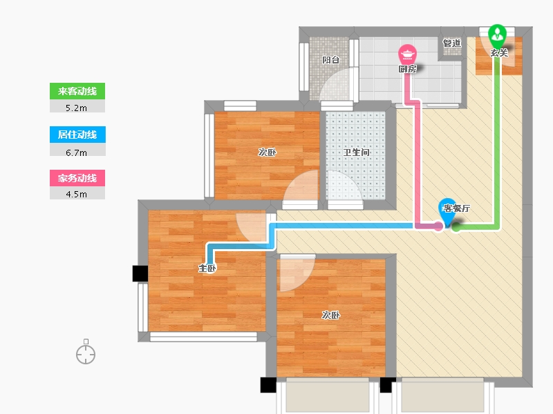 四川省-成都市-首创娇子一号-55.59-户型库-动静线