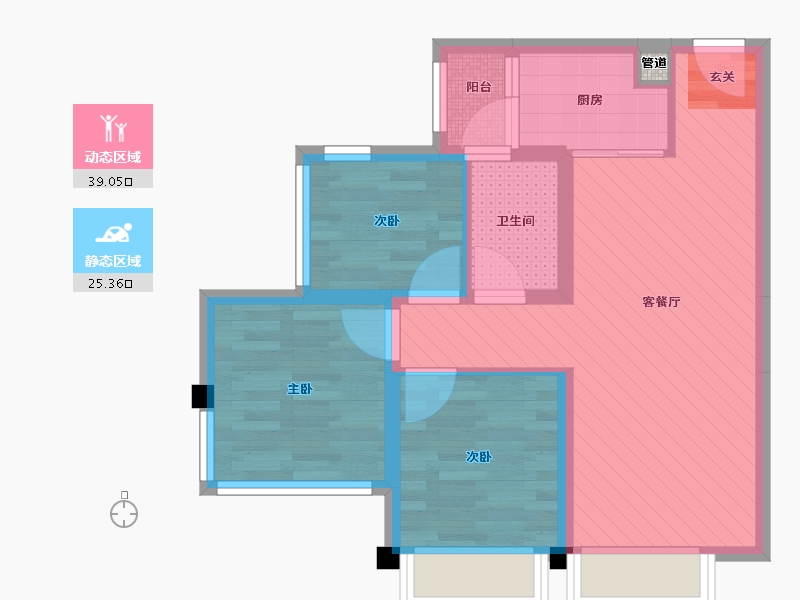 四川省-成都市-首创娇子一号-55.59-户型库-动静分区