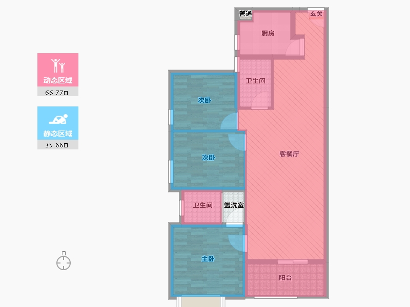 湖南省-益阳市-金峪庄园-92.64-户型库-动静分区