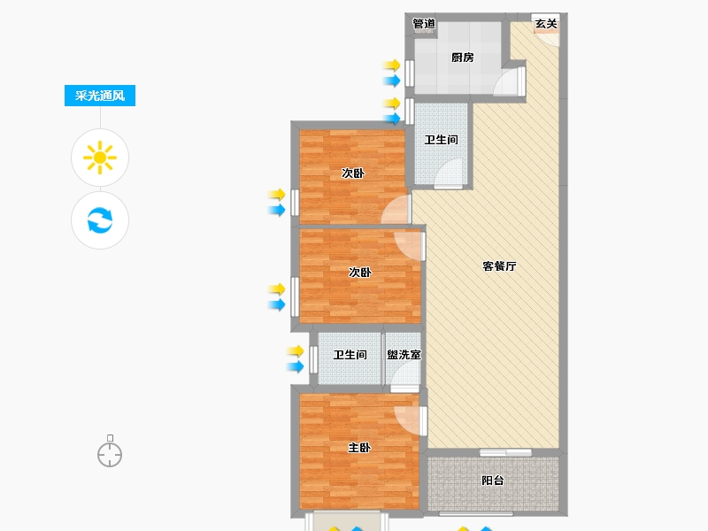 湖南省-益阳市-金峪庄园-92.64-户型库-采光通风