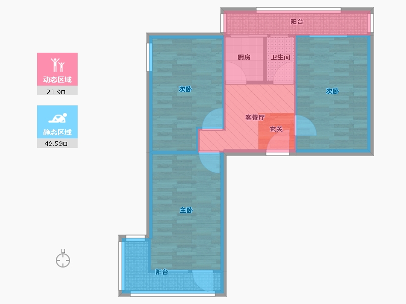 北京-北京市-西直门外南路-62.92-户型库-动静分区