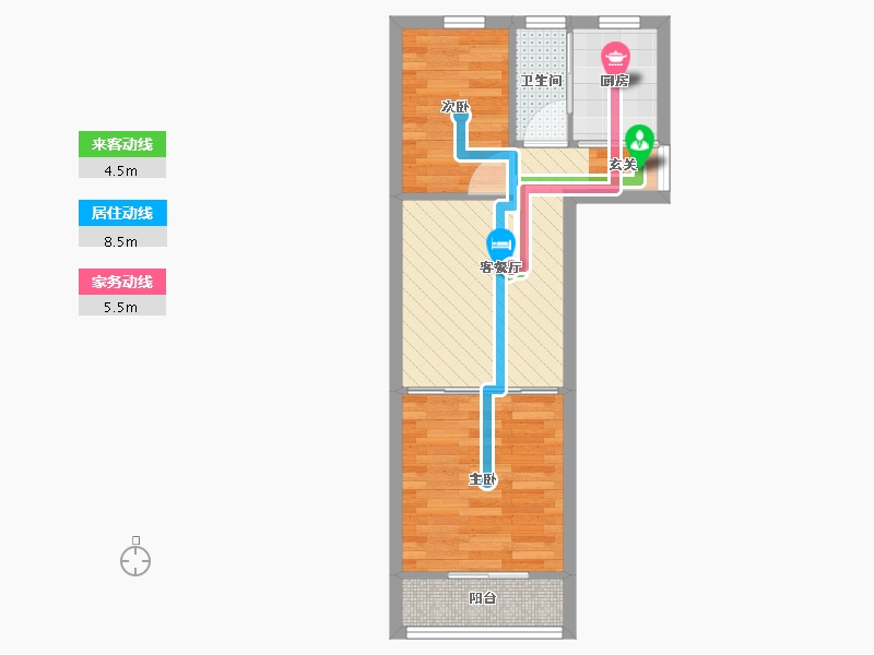 上海-上海市-高兴花园-38.98-户型库-动静线