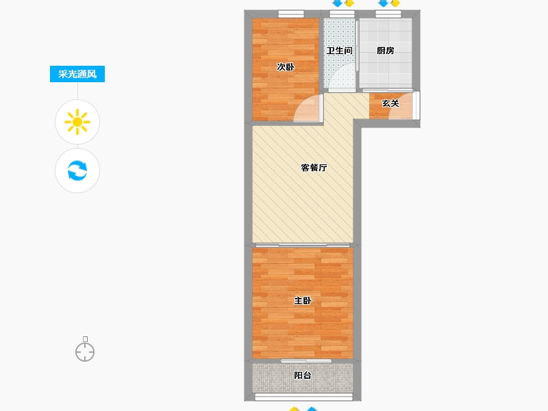 上海-上海市-高兴花园-38.98-户型库-采光通风