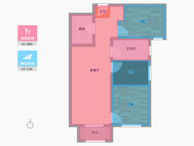 北京-北京市-保利首开四季怡园-58.76-户型库-动静分区