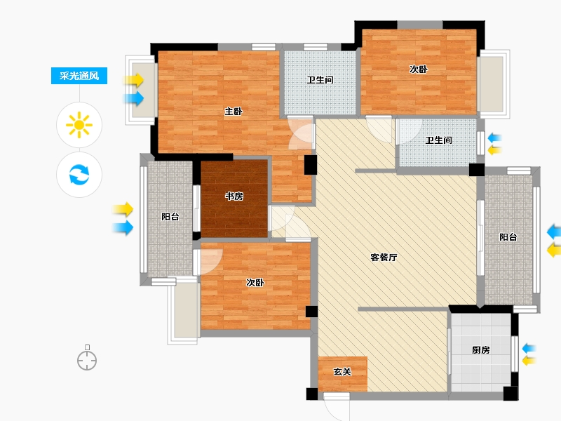 福建省-福州市-正祥特区-112.65-户型库-采光通风