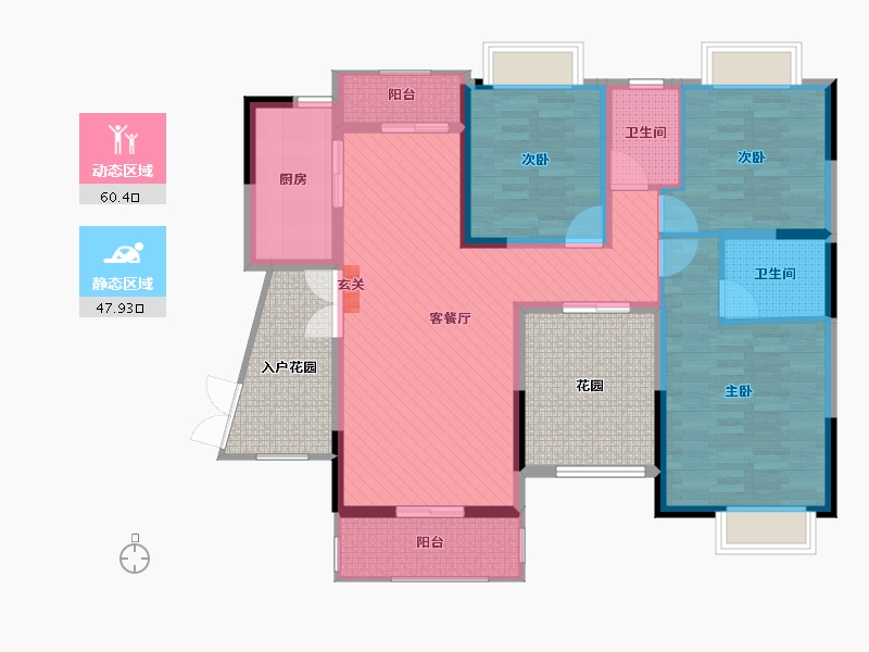 广东省-韶关市-乐昌市灏景蓝湾-113.31-户型库-动静分区