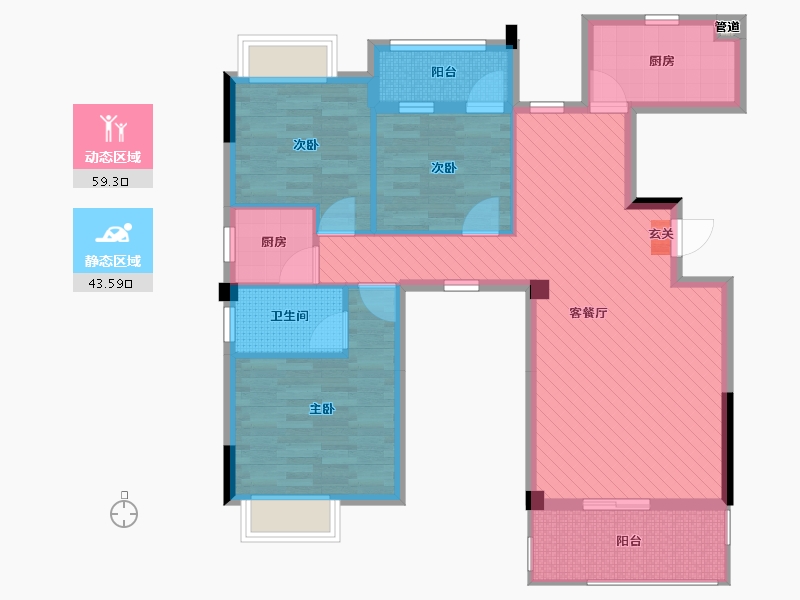 江西省-赣州市-瑞金颐和园-90.98-户型库-动静分区