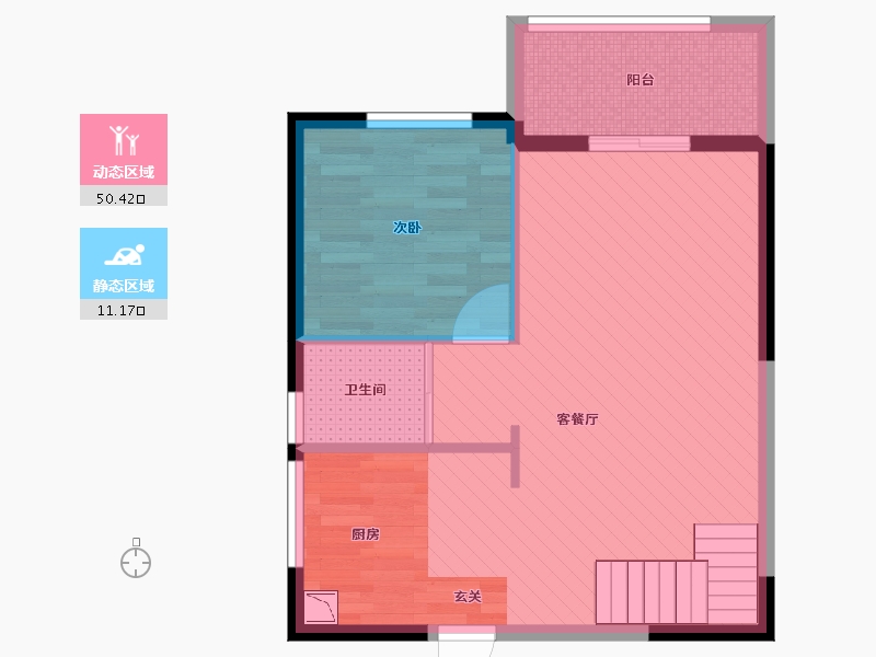 福建省-三明市-建发永郡复式-55.37-户型库-动静分区