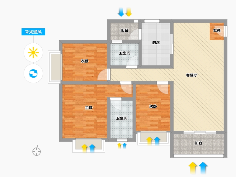 四川省-南充市-五洲星-96.00-户型库-采光通风