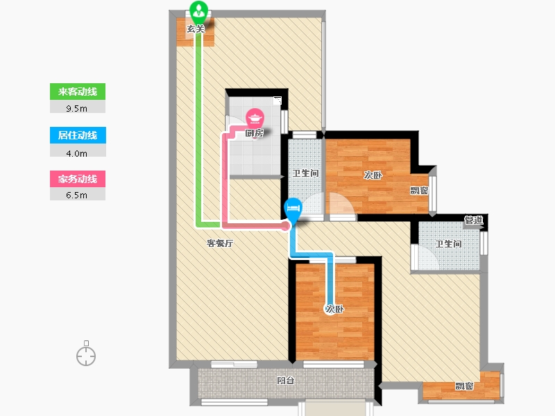 广东省-东莞市-新世纪颐龙湾二期-91.22-户型库-动静线