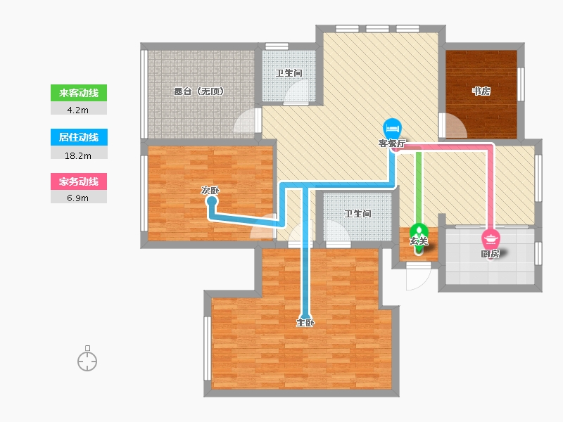 浙江省-嘉兴市-常和景苑-112.80-户型库-动静线