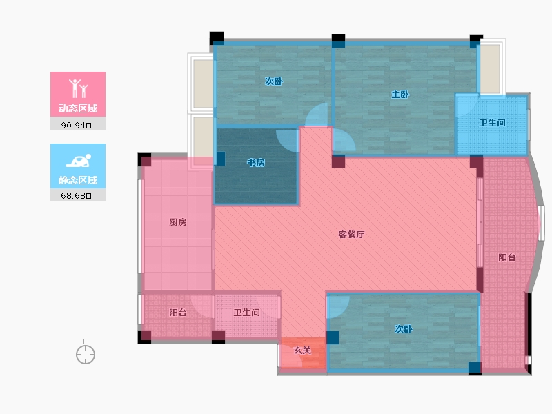 云南省-思茅市-农垦花园-146.78-户型库-动静分区