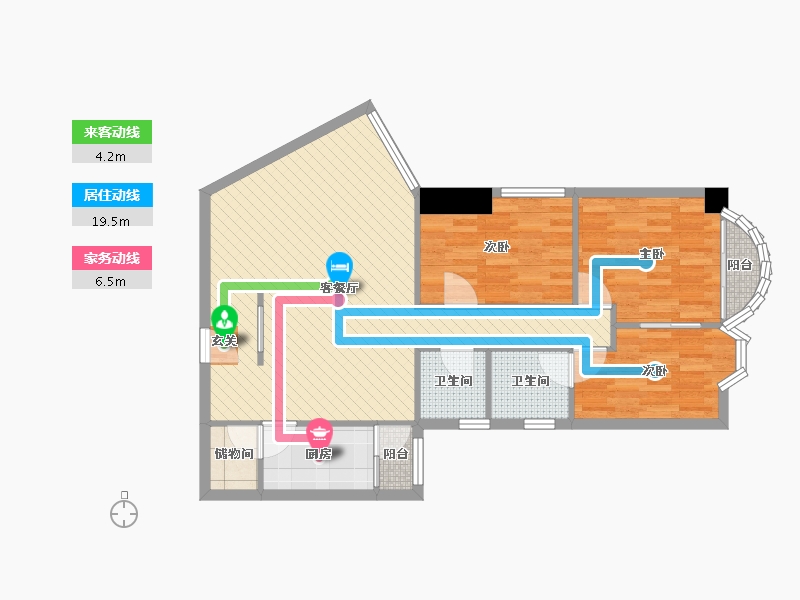 广东省-深圳市-天安高尔夫-84.89-户型库-动静线