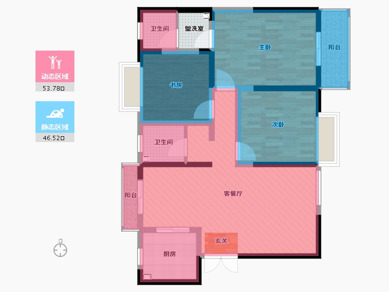 山西省-临汾市-德和-89.31-户型库-动静分区