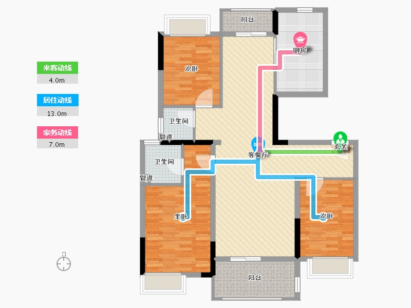 贵州省-遵义市-公园天下-104.01-户型库-动静线