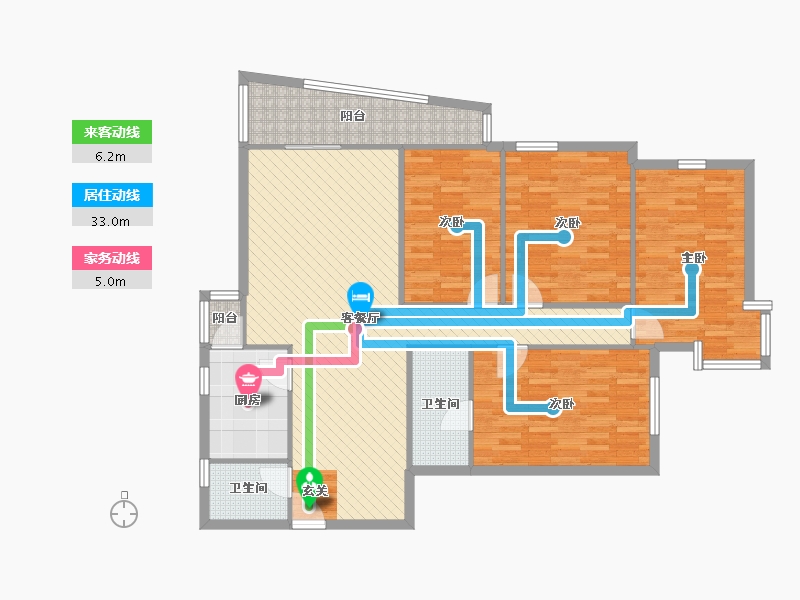 北京-北京市-千鹤家园-129.22-户型库-动静线