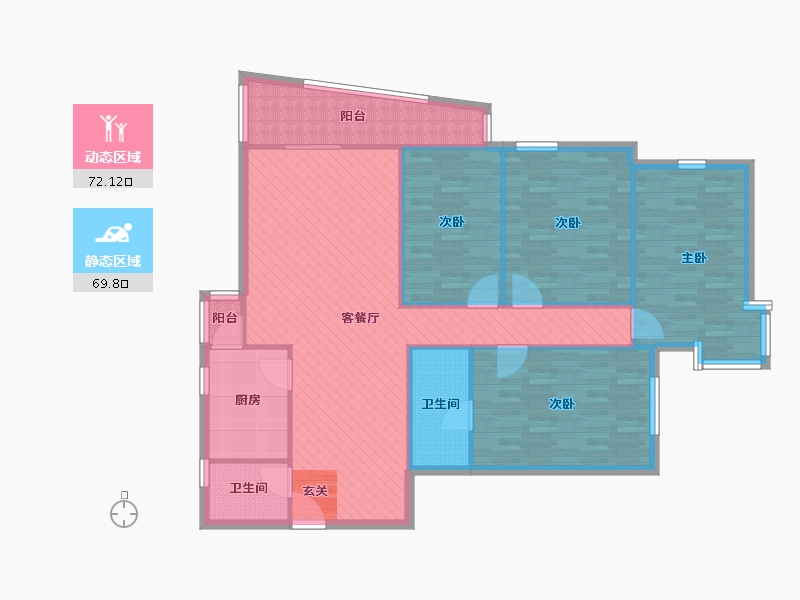 北京-北京市-千鹤家园-129.22-户型库-动静分区