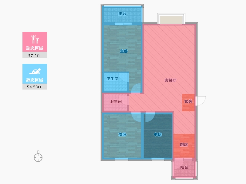 河北省-邢台市-友谊花苑-98.94-户型库-动静分区