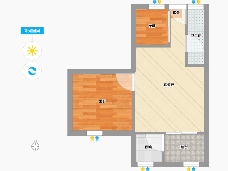 广东省-深圳市-先科花园-3栋-31.98-户型库-采光通风