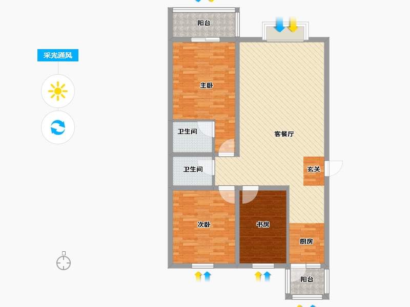 河北省-邢台市-友谊花苑-98.94-户型库-采光通风