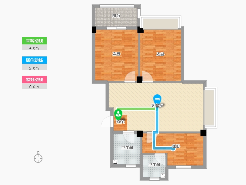 浙江省-宁波市-锦绣江南-77.61-户型库-动静线