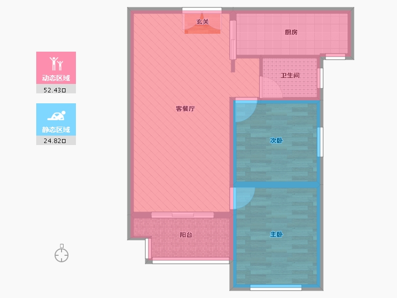 山东省-菏泽市-南华康城-67.75-户型库-动静分区