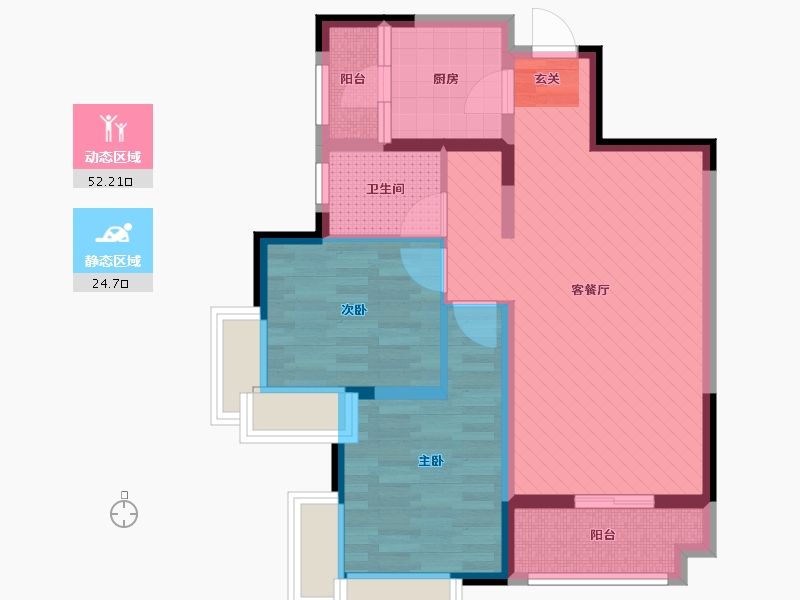 四川省-成都市-樟菊园-66.58-户型库-动静分区