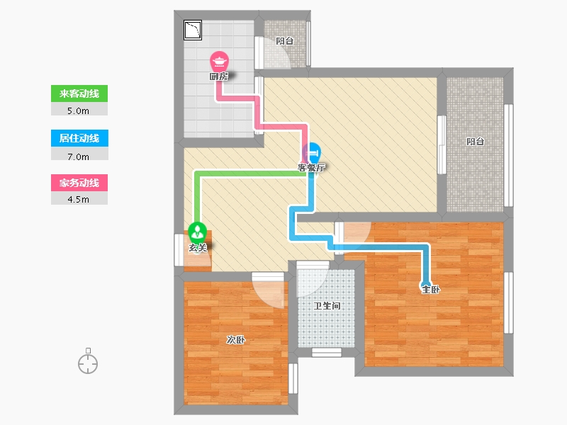 河南省-信阳市-建业壹号城邦-64.52-户型库-动静线