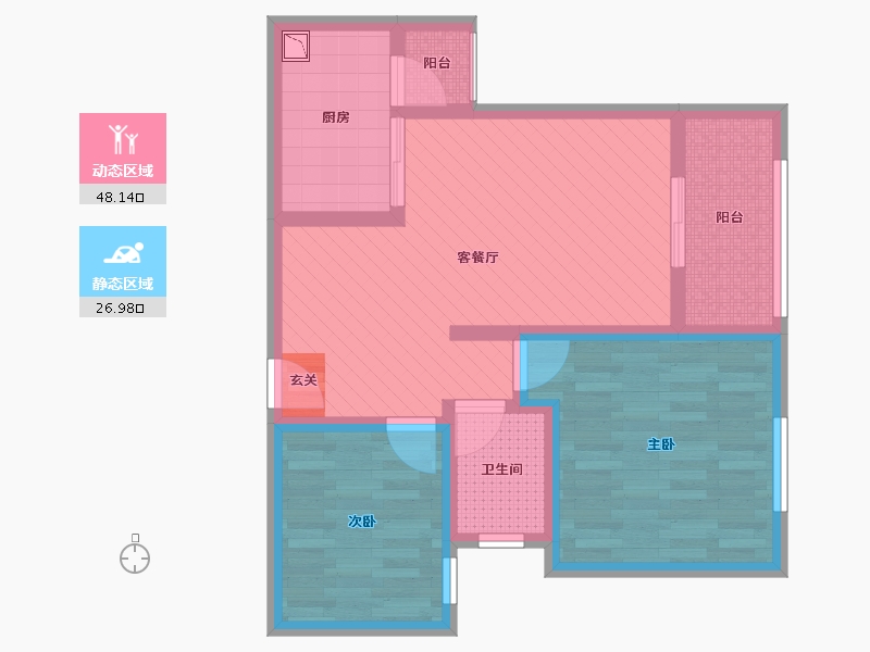 河南省-信阳市-建业壹号城邦-64.52-户型库-动静分区