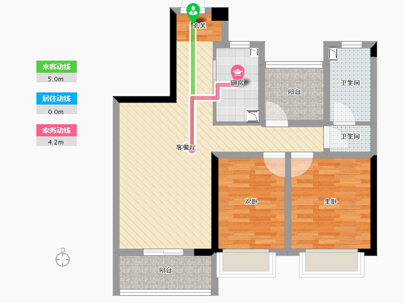 安徽省-合肥市-合肥市依澜雅居-69.00-户型库-动静线