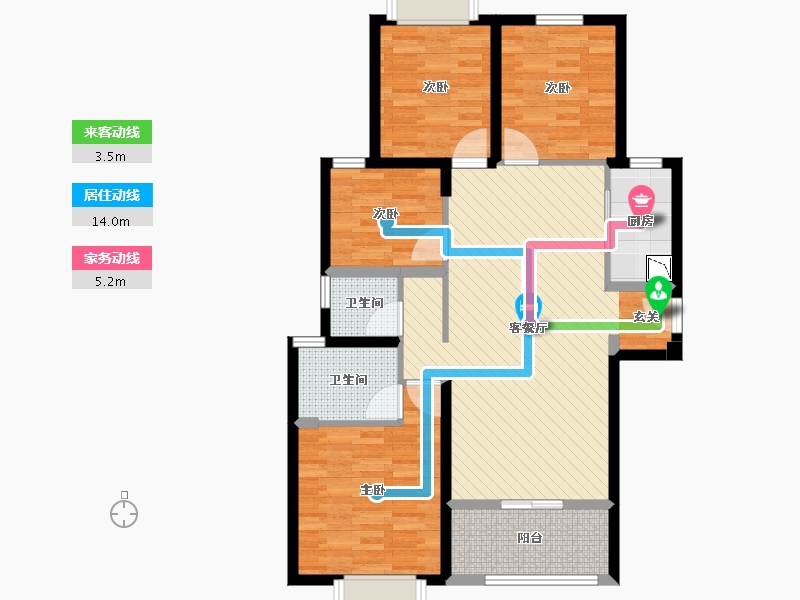 福建省-泉州市-石狮世贸四期-95.36-户型库-动静线