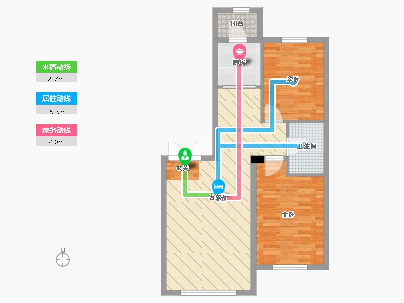 黑龙江省-哈尔滨市-东方新天地三期-66.87-户型库-动静线