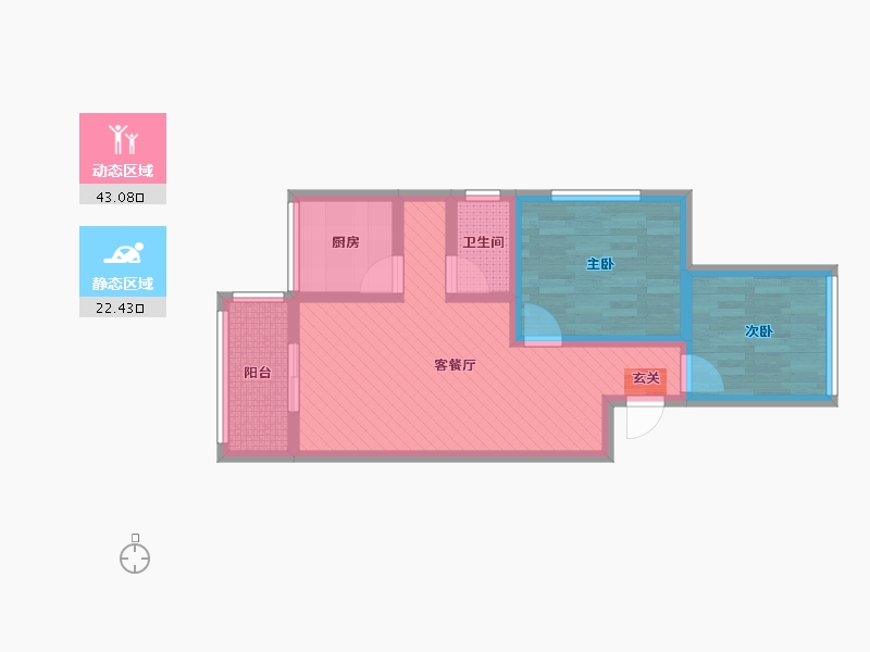 四川省-成都市-金鹏街176号-55.85-户型库-动静分区