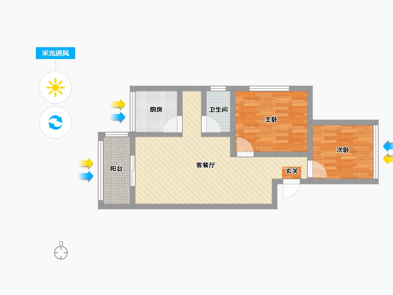 四川省-成都市-金鹏街176号-55.85-户型库-采光通风