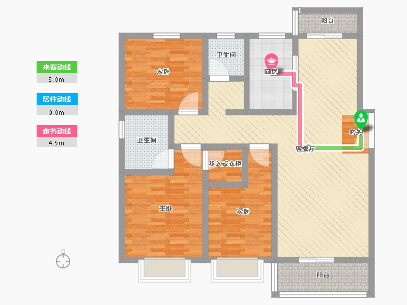 陕西省-西安市-家福花园-96.15-户型库-动静线