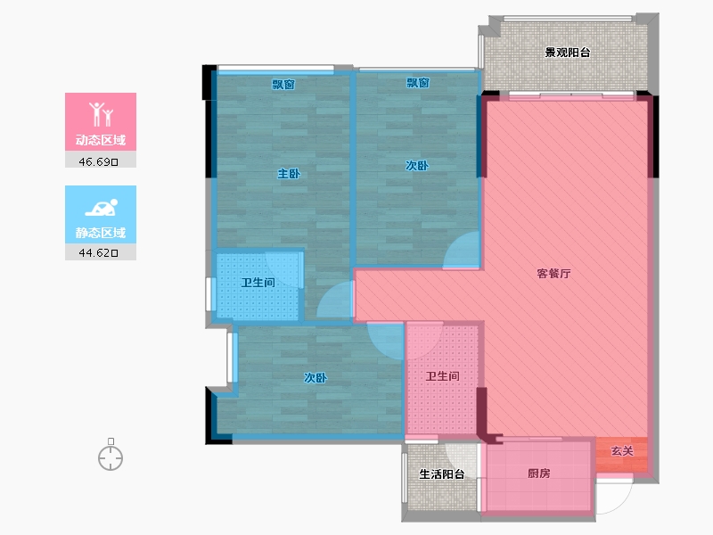 广东省-阳江市-中兴名志铂金湾-91.11-户型库-动静分区