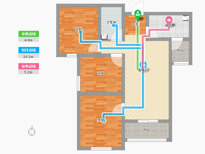 陕西省-西安市-天地源-71.25-户型库-动静线