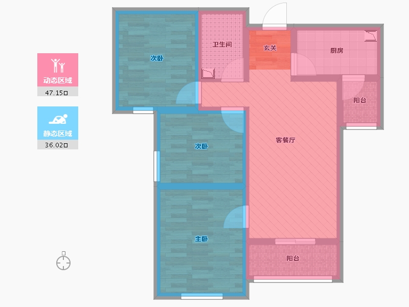 陕西省-西安市-天地源-71.25-户型库-动静分区