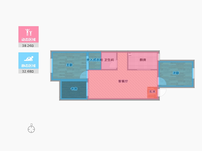 北京-北京市-天璞家园-62.07-户型库-动静分区