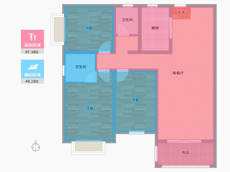 北京-北京市-福星・御景城-100.00-户型库-动静分区