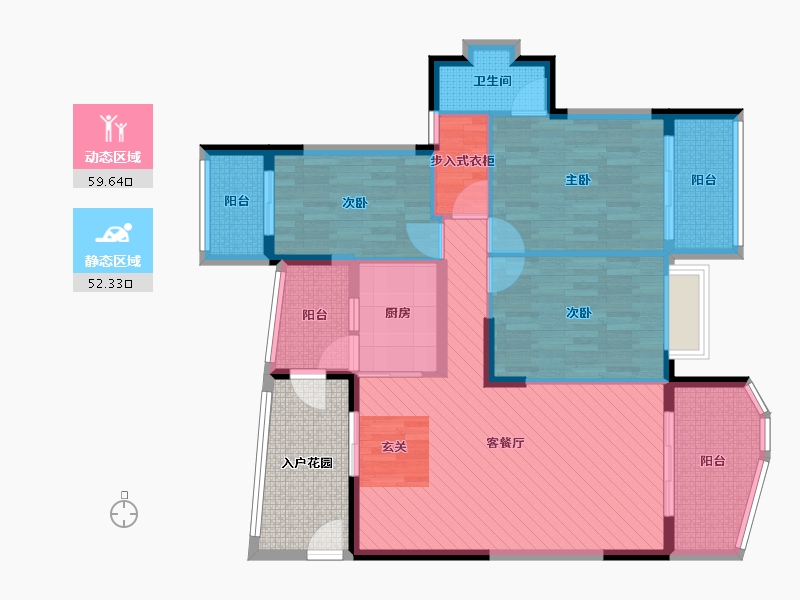 广东省-东莞市-大坪公寓-106.54-户型库-动静分区