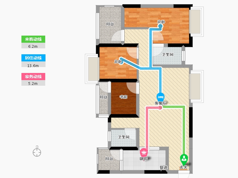 四川省-成都市-凯旋东岸-74.01-户型库-动静线