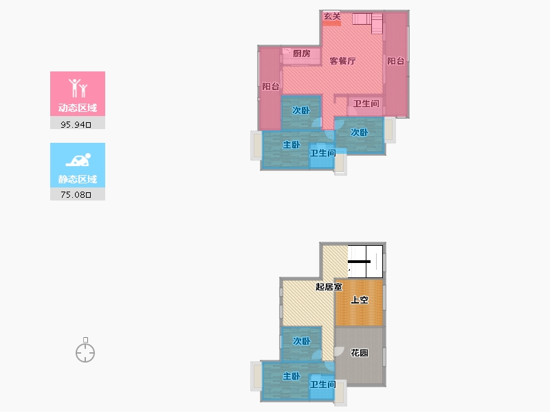 广东省-汕头市-盛荟花园-223.19-户型库-动静分区