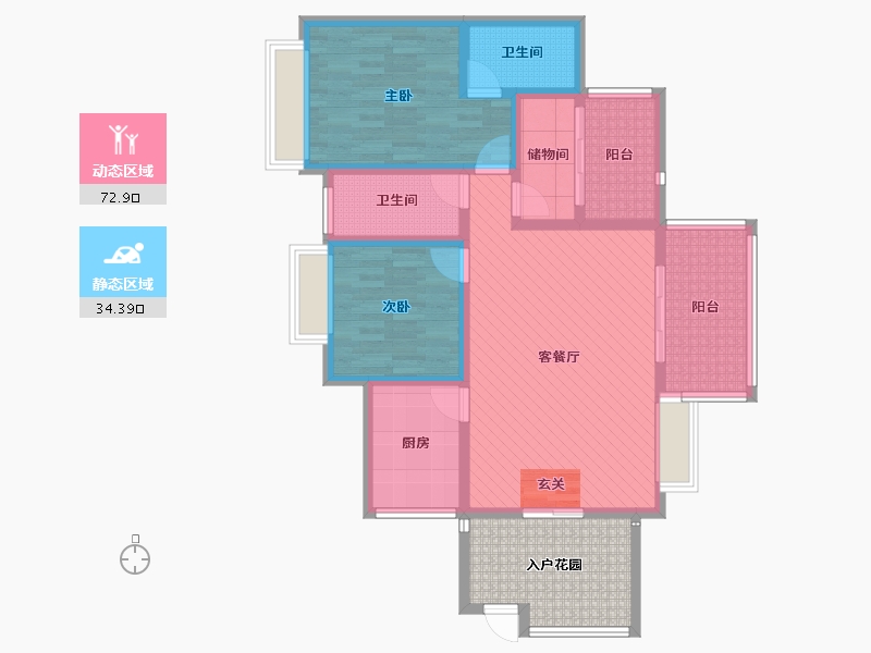 贵州省-安顺市-东紫门-103.22-户型库-动静分区