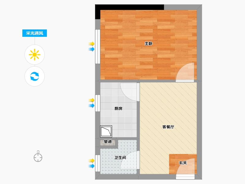 广东省-广州市-天马河公馆二期水岸峯境-33.01-户型库-采光通风