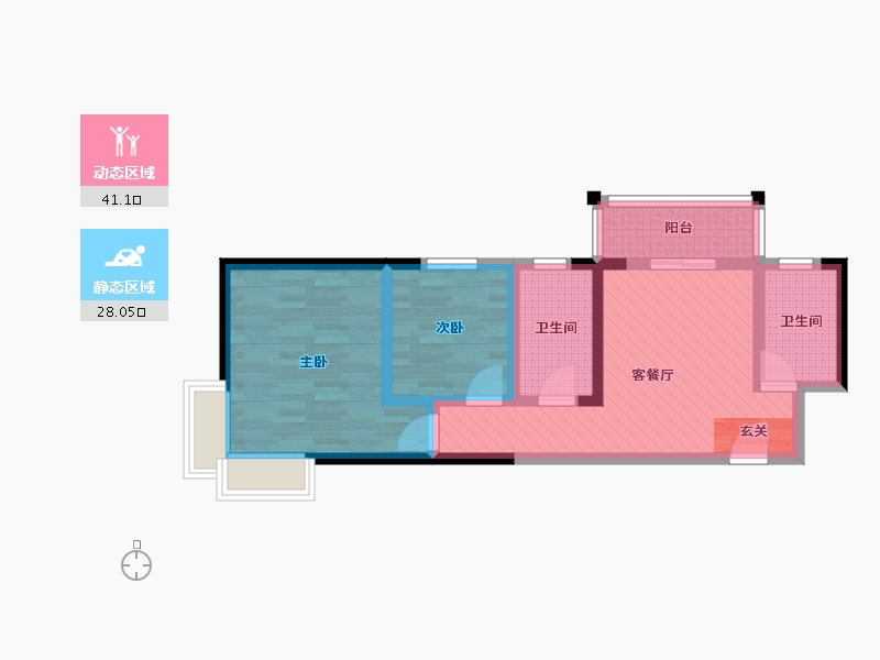 甘肃省-兰州市-雁滩家园-59.00-户型库-动静分区